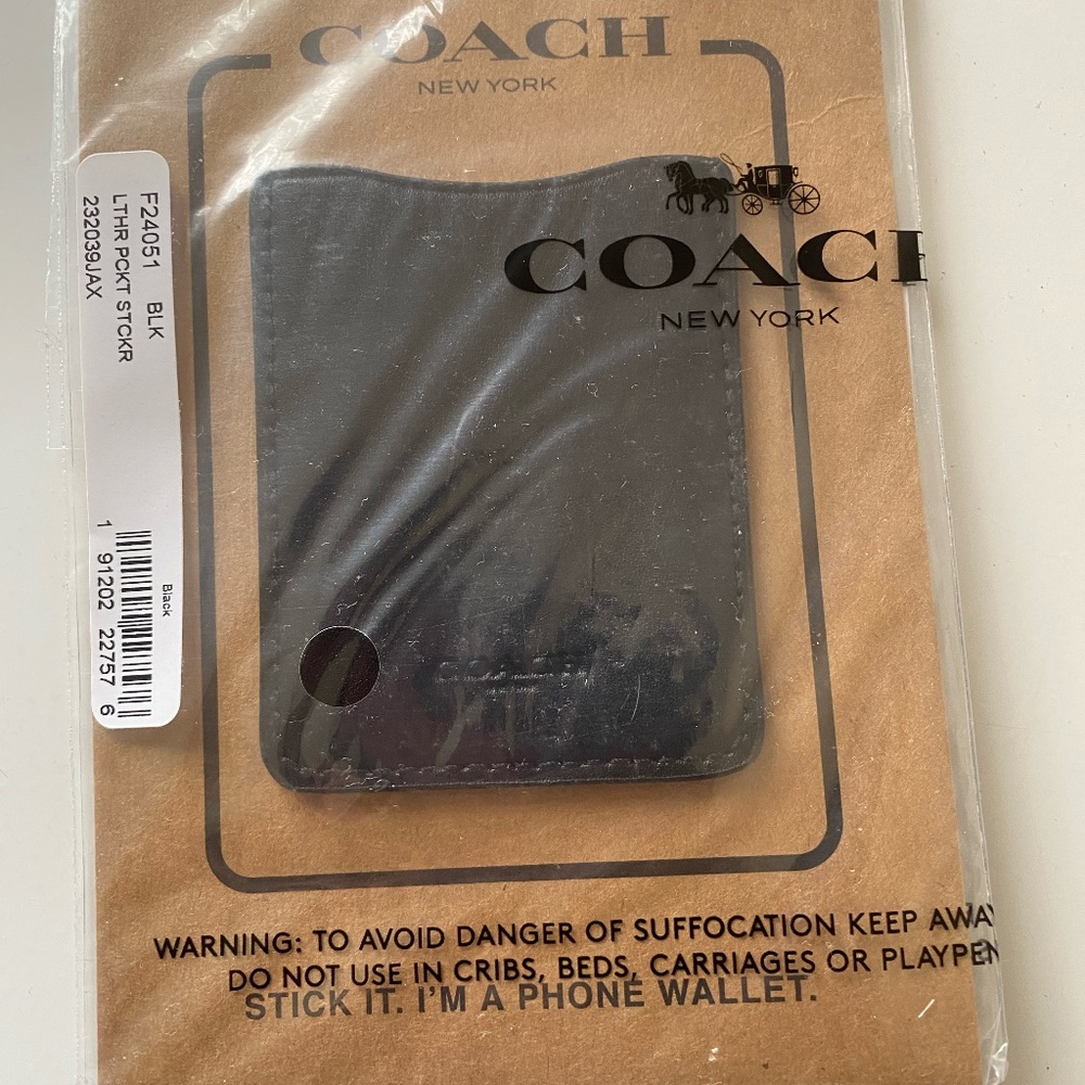 Coach Phone Pocket Sticker Wallet